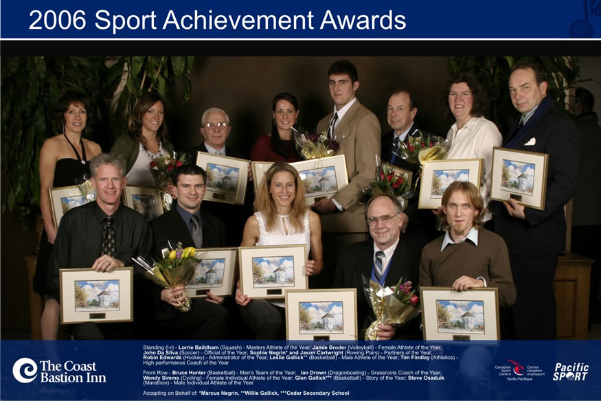 Winners of the 2006 Nanaimo Sports Achievement Awards